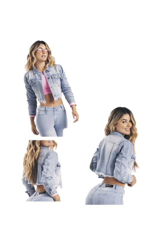 Veste en jean bleu